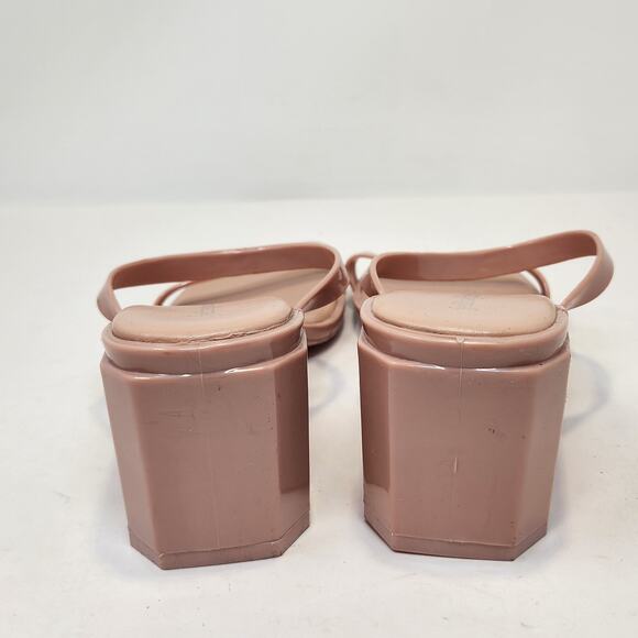 Jeffrey Campbell Jamm 3 Jelly Blush Pink Heeled Sandal Size 38 US 8 Slip On Shoe - Picture 5 of 8